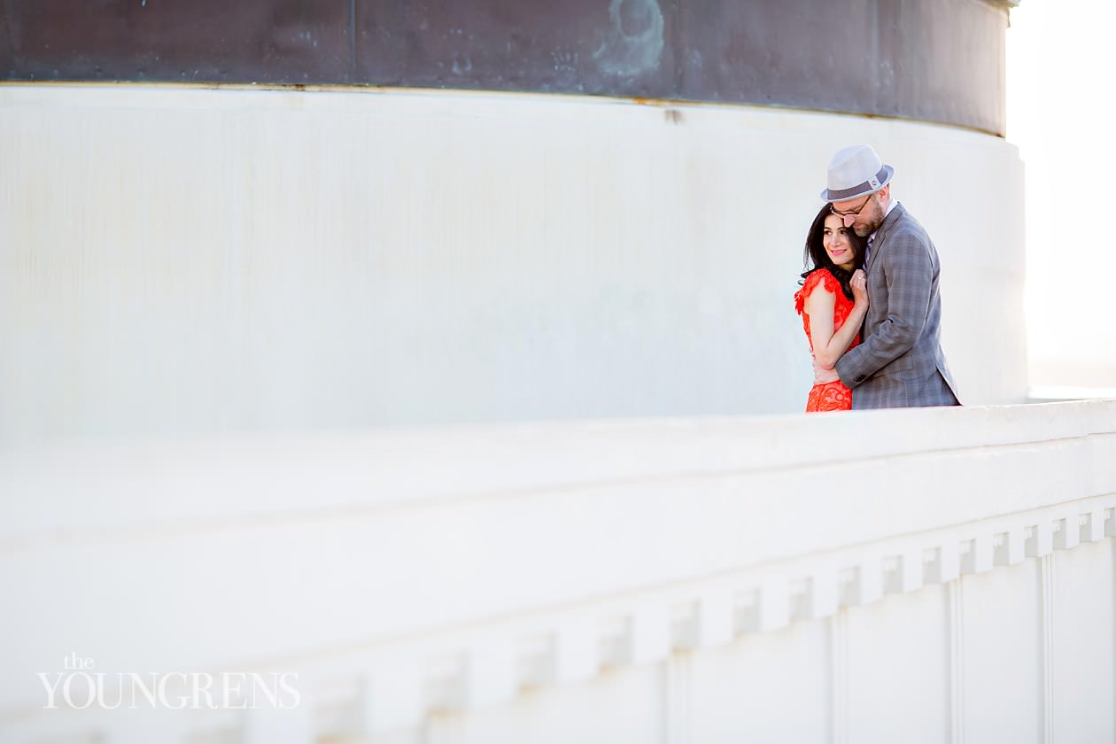 Griffith Park engagement, Griffith Observatory engagement, Los Angeles engagement, Hollywood engagement, Hollywood Hills engagement, vintage engagement, coral engagement, plaid suit engagement, artist engagement, architect engagement, Annette Vartanian engagement, I Heart Vintage Couture engagement, @nettevartanian engagement