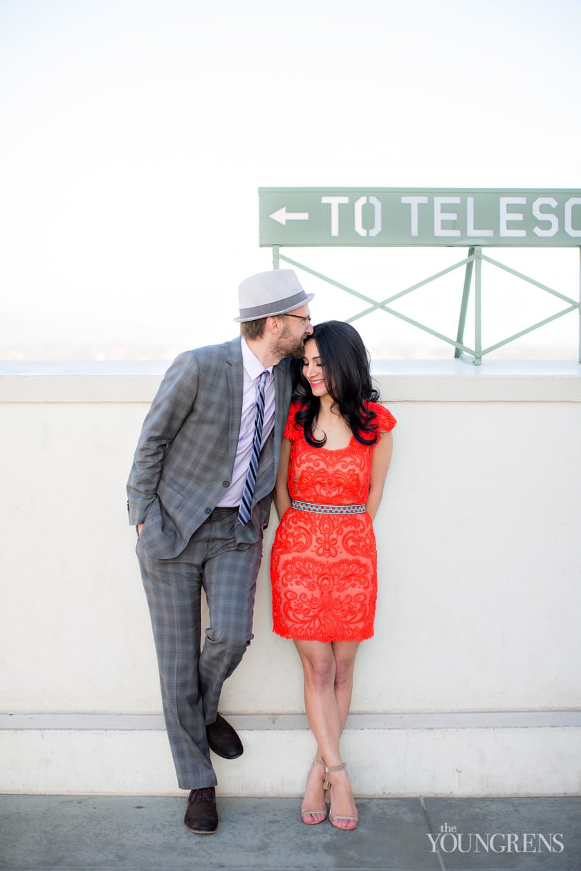 Griffith Park engagement, Griffith Observatory engagement, Los Angeles engagement, Hollywood engagement, Hollywood Hills engagement, vintage engagement, coral engagement, plaid suit engagement, artist engagement, architect engagement, Annette Vartanian engagement, I Heart Vintage Couture engagement, @nettevartanian engagement