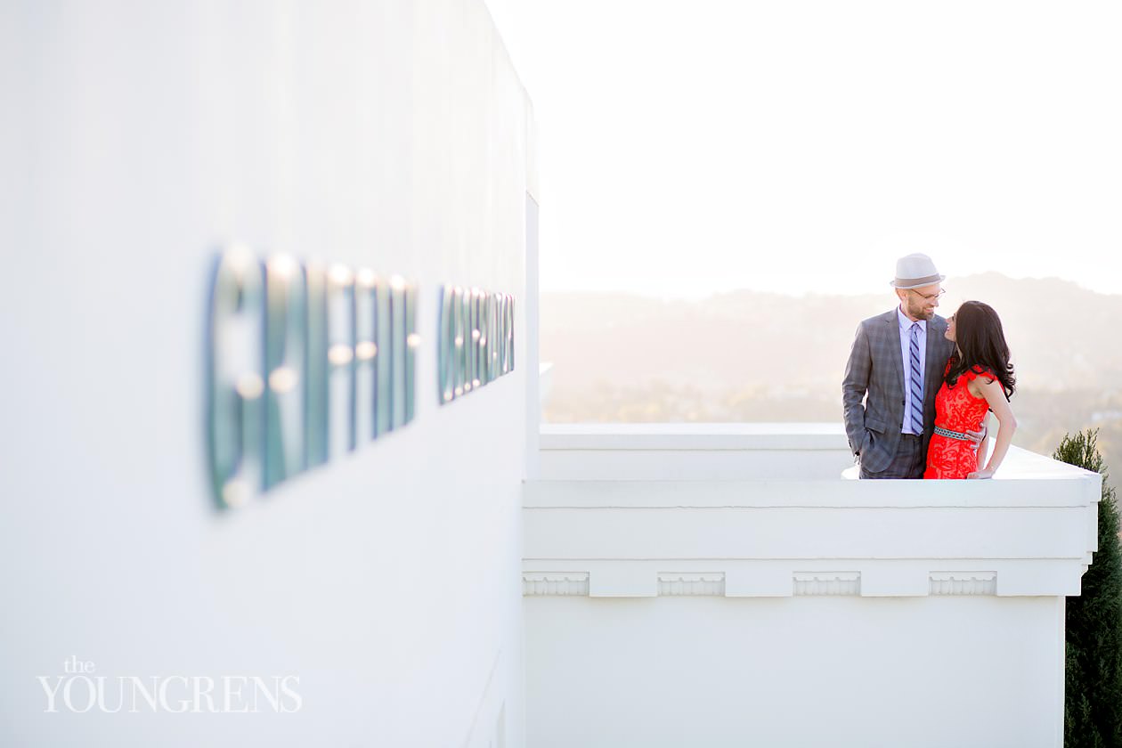 Griffith Park engagement, Griffith Observatory engagement, Los Angeles engagement, Hollywood engagement, Hollywood Hills engagement, vintage engagement, coral engagement, plaid suit engagement, artist engagement, architect engagement, Annette Vartanian engagement, I Heart Vintage Couture engagement, @nettevartanian engagement