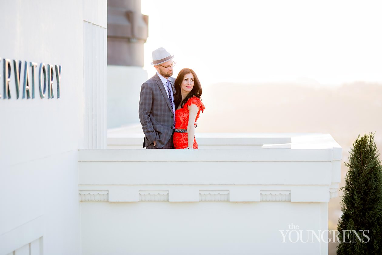 Griffith Park engagement, Griffith Observatory engagement, Los Angeles engagement, Hollywood engagement, Hollywood Hills engagement, vintage engagement, coral engagement, plaid suit engagement, artist engagement, architect engagement, Annette Vartanian engagement, I Heart Vintage Couture engagement, @nettevartanian engagement