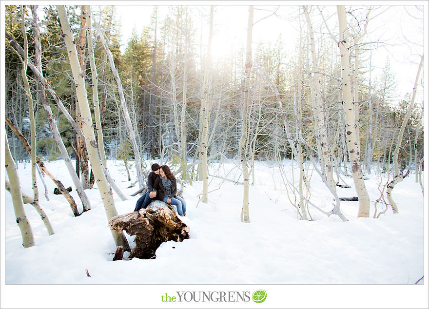 Lake Tahoe engagement session, snow engagement session, winter engagement session, mountain engagement, Northern California engagement, Northstar engagement session