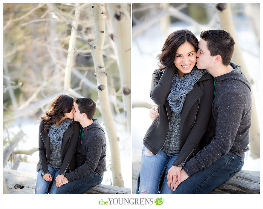 Lake Tahoe engagement session, snow engagement session, winter engagement session, mountain engagement, Northern California engagement, Northstar engagement session