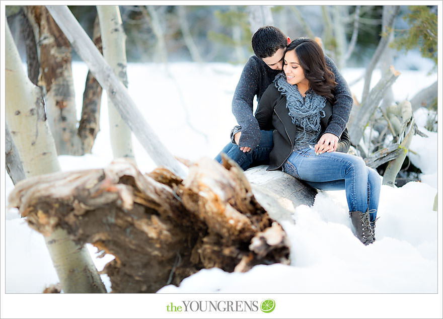 Lake Tahoe engagement session, snow engagement session, winter engagement session, mountain engagement, Northern California engagement, Northstar engagement session