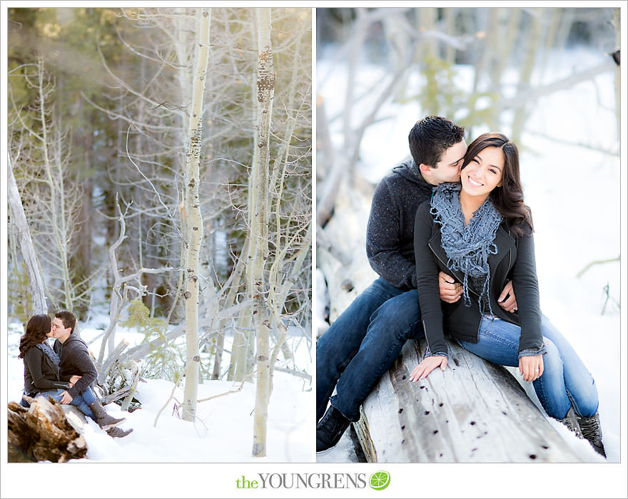 Lake Tahoe engagement session, snow engagement session, winter engagement session, mountain engagement, Northern California engagement, Northstar engagement session