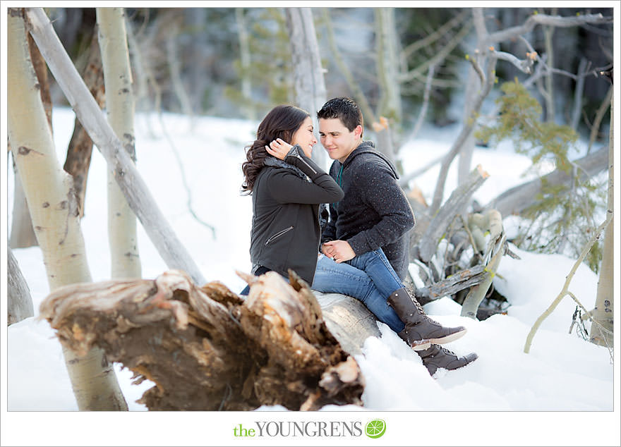 Lake Tahoe engagement session, snow engagement session, winter engagement session, mountain engagement, Northern California engagement, Northstar engagement session