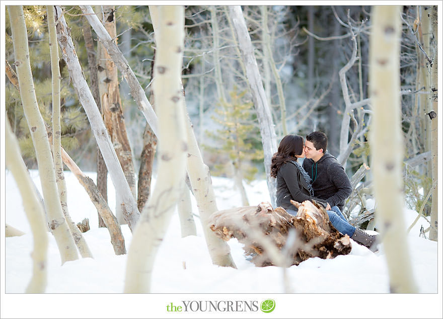 Lake Tahoe engagement session, snow engagement session, winter engagement session, mountain engagement, Northern California engagement, Northstar engagement session