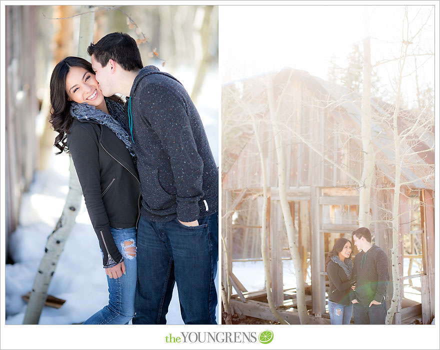 Lake Tahoe engagement session, snow engagement session, winter engagement session, mountain engagement, Northern California engagement, Northstar engagement session