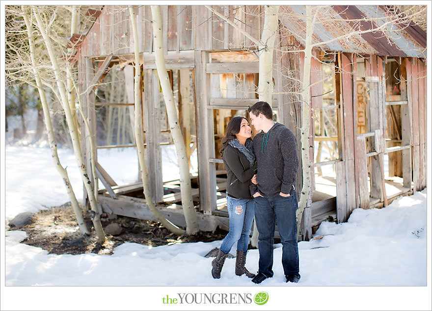 Lake Tahoe engagement session, snow engagement session, winter engagement session, mountain engagement, Northern California engagement, Northstar engagement session