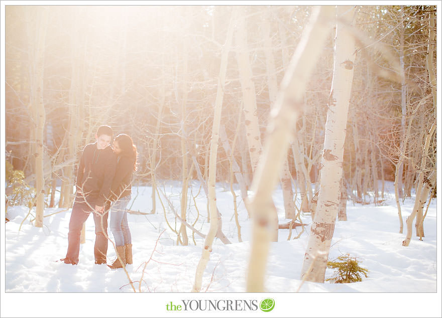 Lake Tahoe engagement session, snow engagement session, winter engagement session, mountain engagement, Northern California engagement, Northstar engagement session