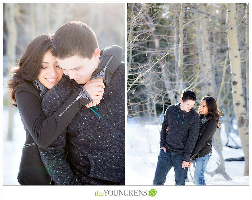 Lake Tahoe engagement session, snow engagement session, winter engagement session, mountain engagement, Northern California engagement, Northstar engagement session