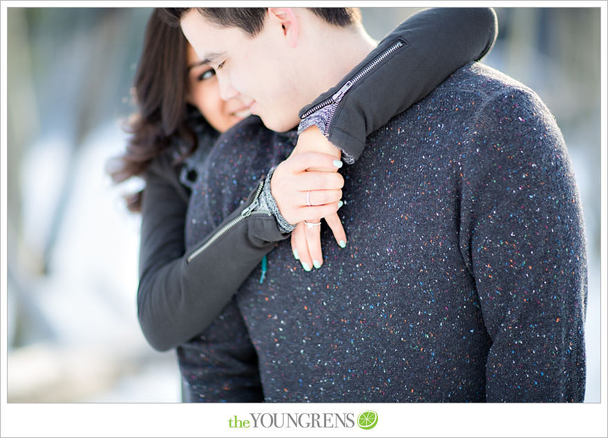 Lake Tahoe engagement session, snow engagement session, winter engagement session, mountain engagement, Northern California engagement, Northstar engagement session