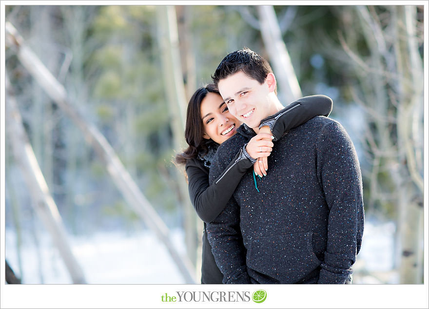 Lake Tahoe engagement session, snow engagement session, winter engagement session, mountain engagement, Northern California engagement, Northstar engagement session