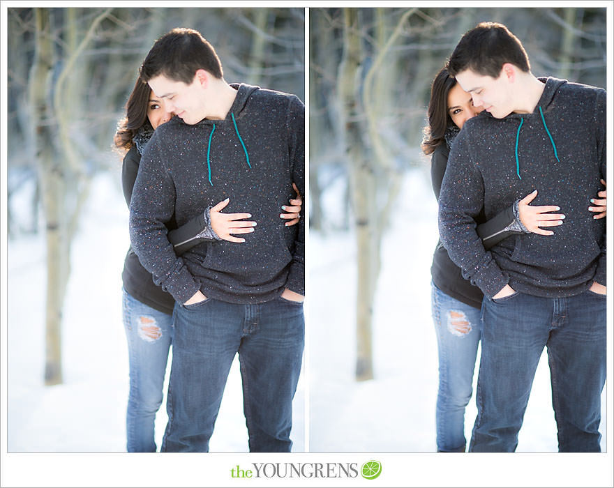 Lake Tahoe engagement session, snow engagement session, winter engagement session, mountain engagement, Northern California engagement, Northstar engagement session