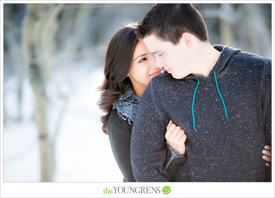 Lake Tahoe engagement session, snow engagement session, winter engagement session, mountain engagement, Northern California engagement, Northstar engagement session
