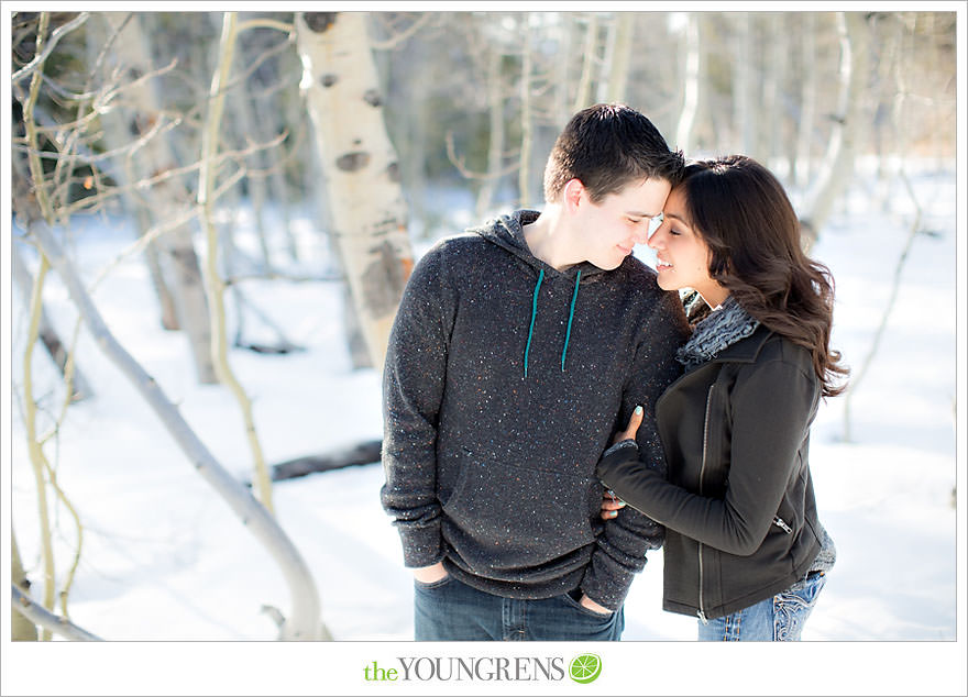 Lake Tahoe engagement session, snow engagement session, winter engagement session, mountain engagement, Northern California engagement, Northstar engagement session