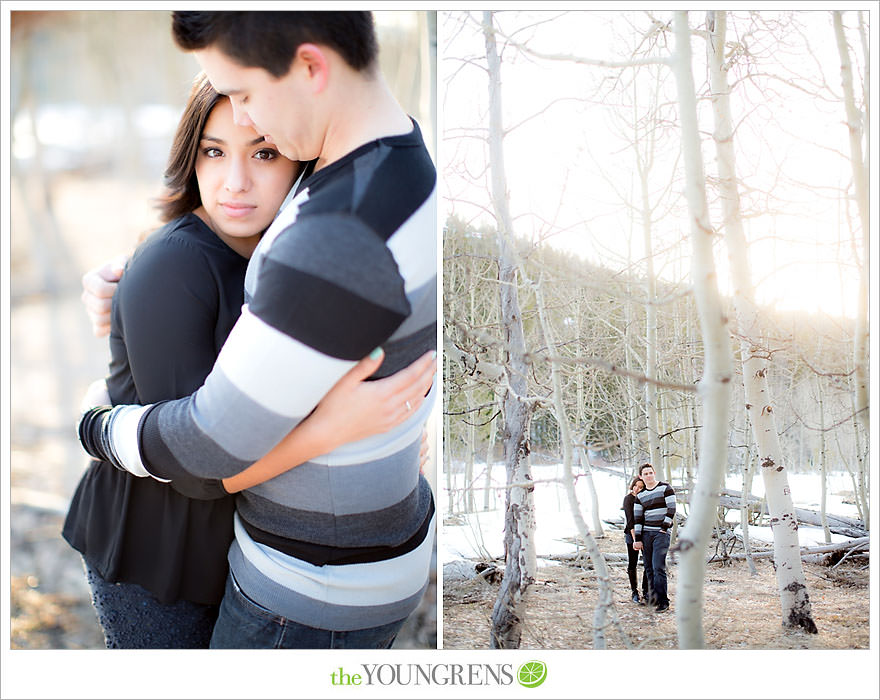 Lake Tahoe engagement session, snow engagement session, winter engagement session, mountain engagement, Northern California engagement, Northstar engagement session