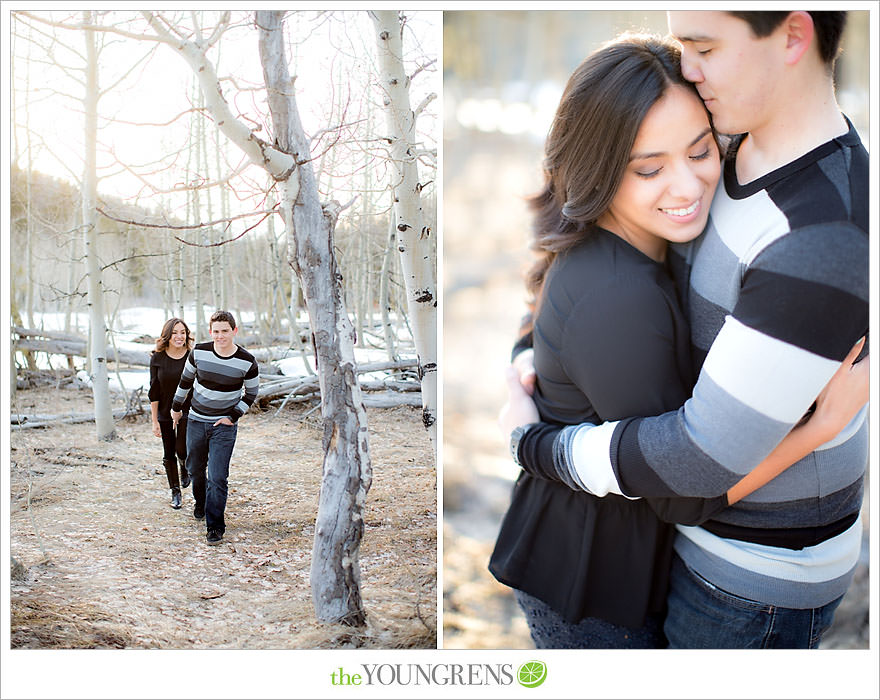 Lake Tahoe engagement session, snow engagement session, winter engagement session, mountain engagement, Northern California engagement, Northstar engagement session