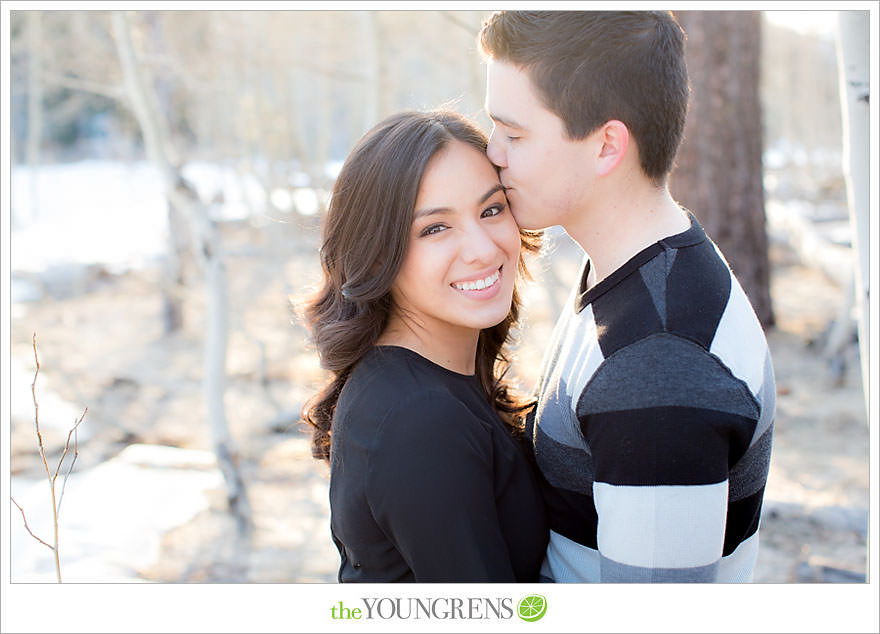 Lake Tahoe engagement session, snow engagement session, winter engagement session, mountain engagement, Northern California engagement, Northstar engagement session