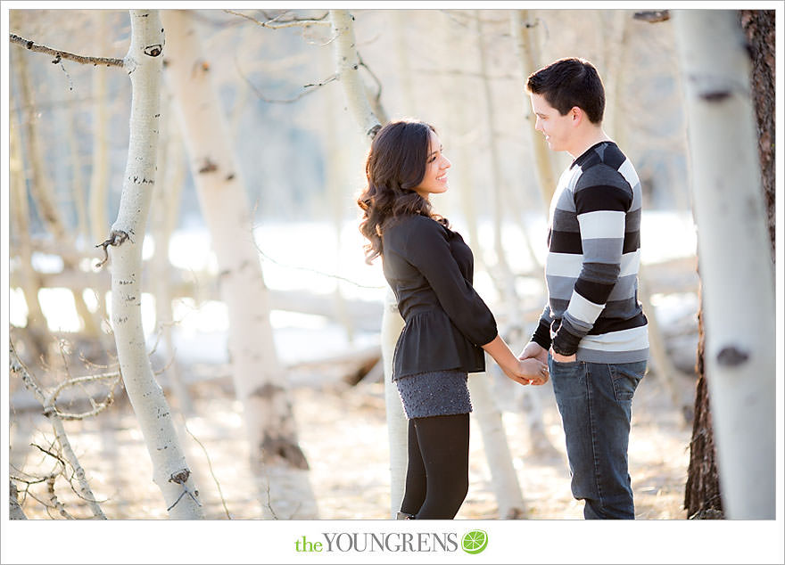 Lake Tahoe engagement session, snow engagement session, winter engagement session, mountain engagement, Northern California engagement, Northstar engagement session