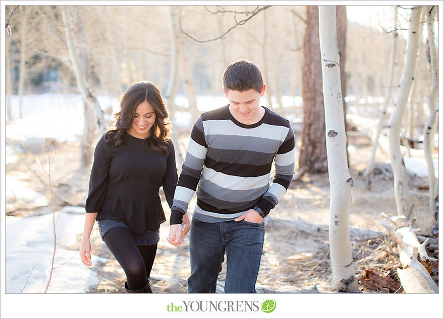 Lake Tahoe engagement session, snow engagement session, winter engagement session, mountain engagement, Northern California engagement, Northstar engagement session