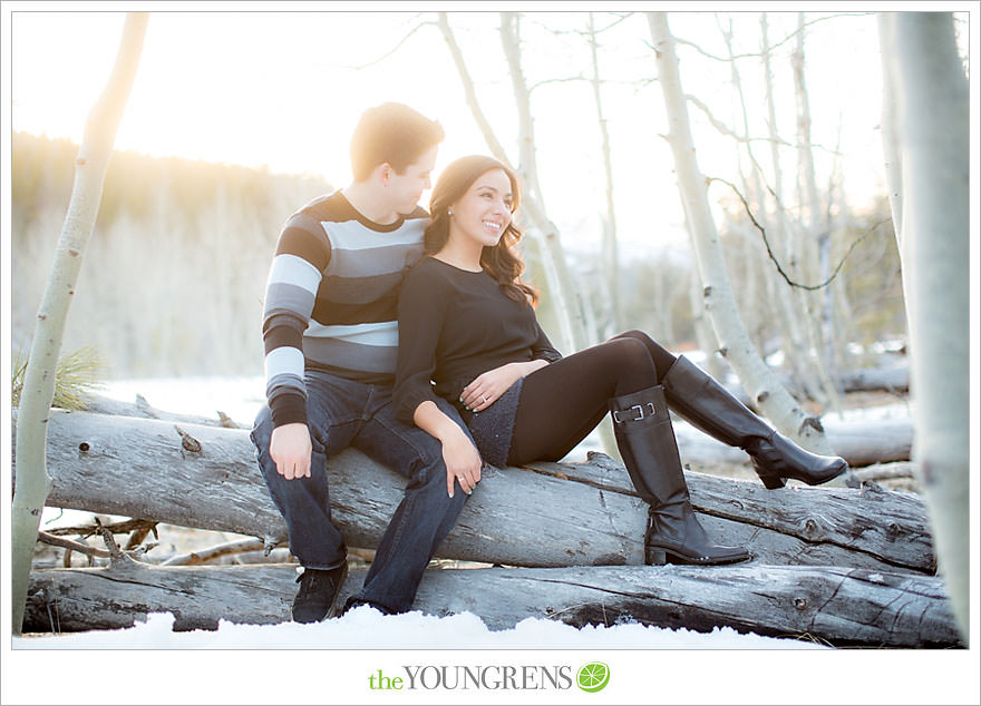 Lake Tahoe engagement session, snow engagement session, winter engagement session, mountain engagement, Northern California engagement, Northstar engagement session