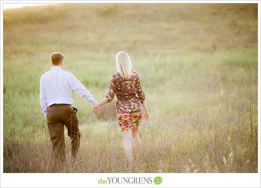 Laguna Beach engagement, Laguna Hills engagement, Newport Coast engagement, turquoise engagement, meadow engagement, grass field engagement, picnic engagement session, Highway 133 engagement, Highway 73 engagement session