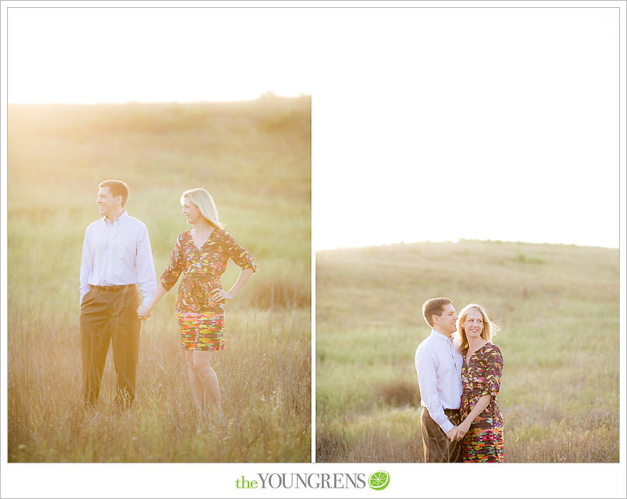 Laguna Beach engagement, Laguna Hills engagement, Newport Coast engagement, turquoise engagement, meadow engagement, grass field engagement, picnic engagement session, Highway 133 engagement, Highway 73 engagement session