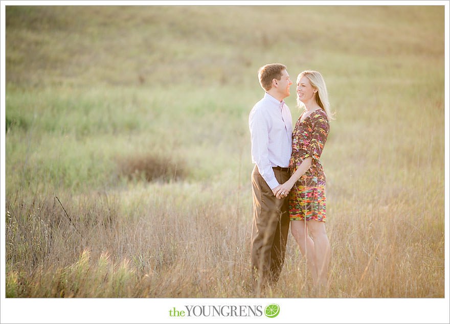 Laguna Beach engagement, Laguna Hills engagement, Newport Coast engagement, turquoise engagement, meadow engagement, grass field engagement, picnic engagement session, Highway 133 engagement, Highway 73 engagement session