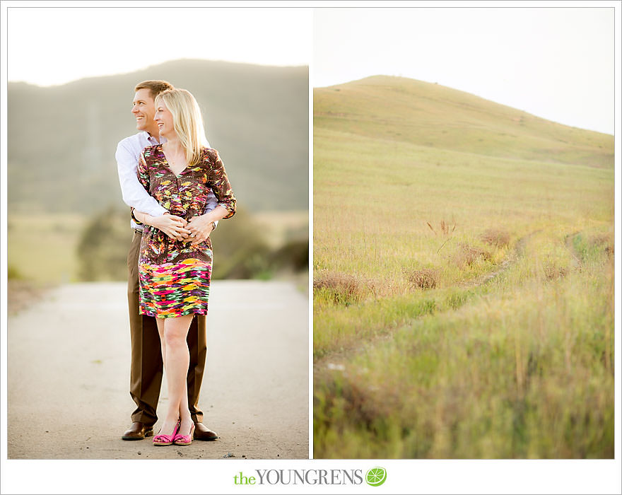 Laguna Beach engagement, Laguna Hills engagement, Newport Coast engagement, turquoise engagement, meadow engagement, grass field engagement, picnic engagement session, Highway 133 engagement, Highway 73 engagement session