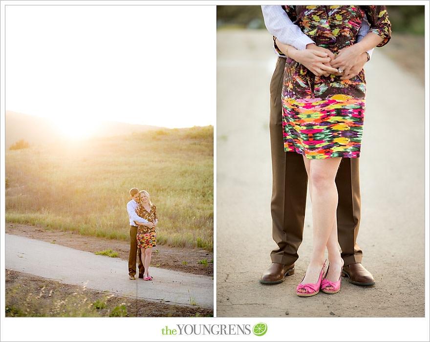 Laguna Beach engagement, Laguna Hills engagement, Newport Coast engagement, turquoise engagement, meadow engagement, grass field engagement, picnic engagement session, Highway 133 engagement, Highway 73 engagement session