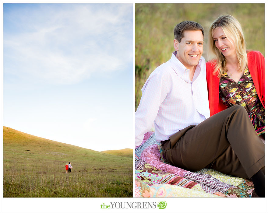 Laguna Beach engagement, Laguna Hills engagement, Newport Coast engagement, turquoise engagement, meadow engagement, grass field engagement, picnic engagement session, Highway 133 engagement, Highway 73 engagement session