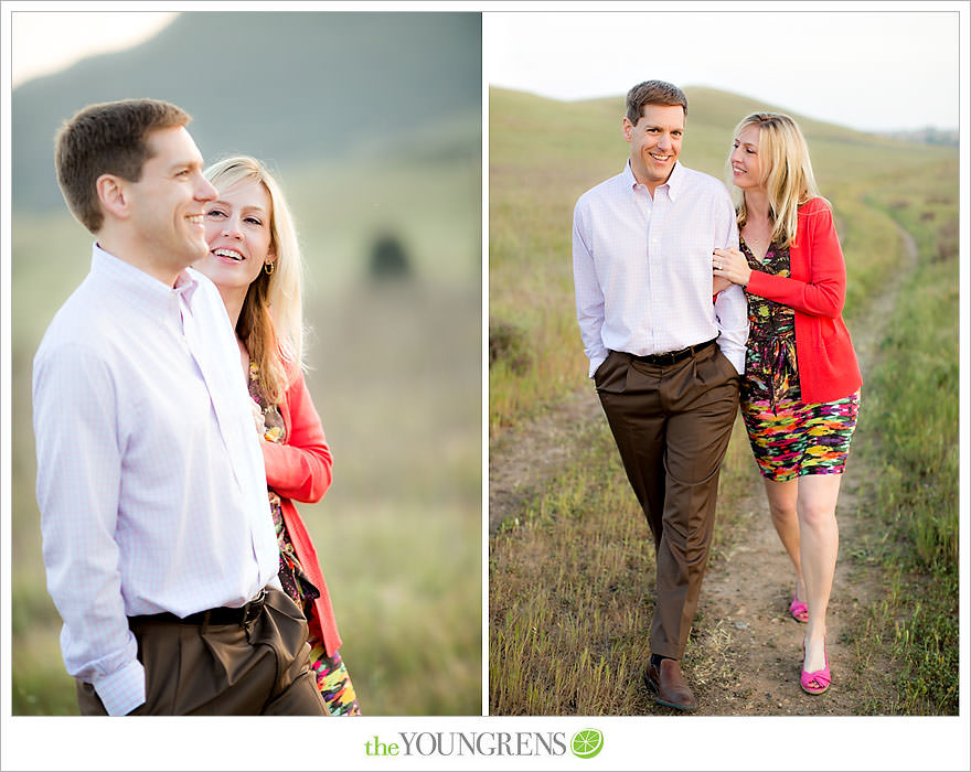 Laguna Beach engagement, Laguna Hills engagement, Newport Coast engagement, turquoise engagement, meadow engagement, grass field engagement, picnic engagement session, Highway 133 engagement, Highway 73 engagement session