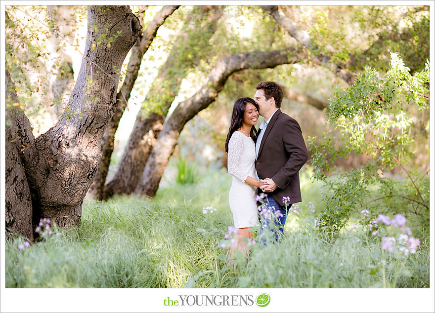 Del Dios Community Park engagement session, Del Dios engagement, Escondido engagement, meadow engagement, forest engagement, San Diego engagement, North County engagement, North County San Diego engagement