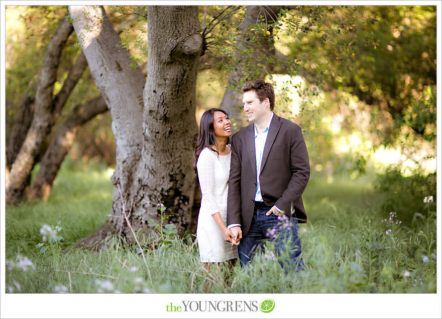 Del Dios Community Park engagement session, Del Dios engagement, Escondido engagement, meadow engagement, forest engagement, San Diego engagement, North County engagement, North County San Diego engagement