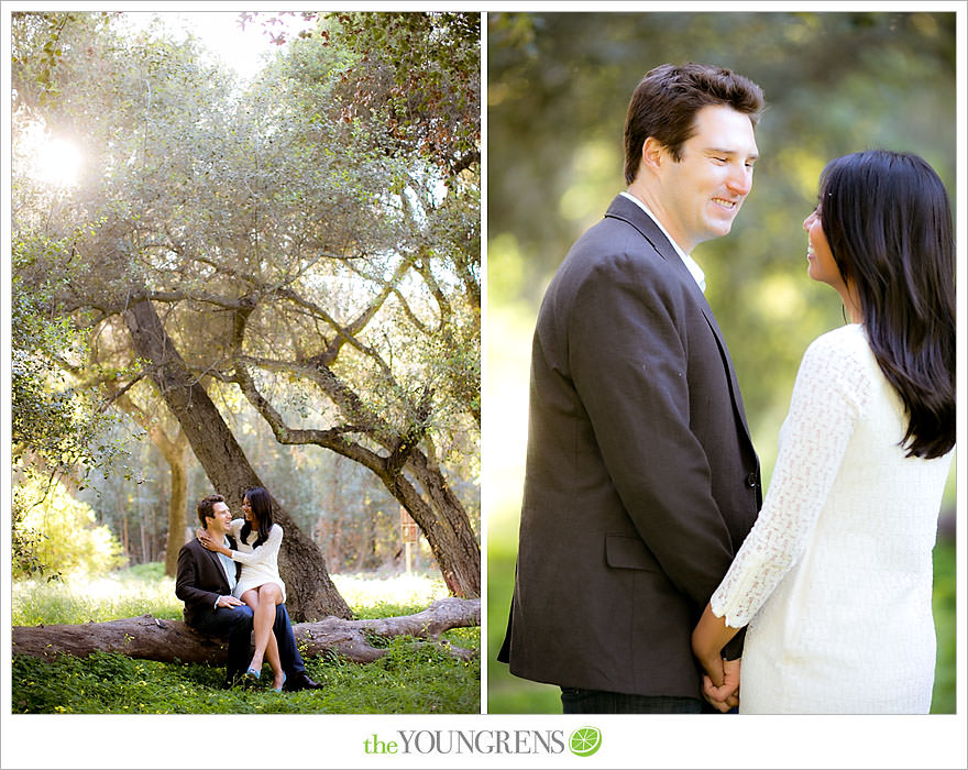 Del Dios Community Park engagement session, Del Dios engagement, Escondido engagement, meadow engagement, forest engagement, San Diego engagement, North County engagement, North County San Diego engagement