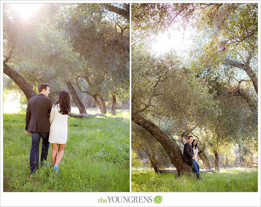 Del Dios Community Park engagement session, Del Dios engagement, Escondido engagement, meadow engagement, forest engagement, San Diego engagement, North County engagement, North County San Diego engagement