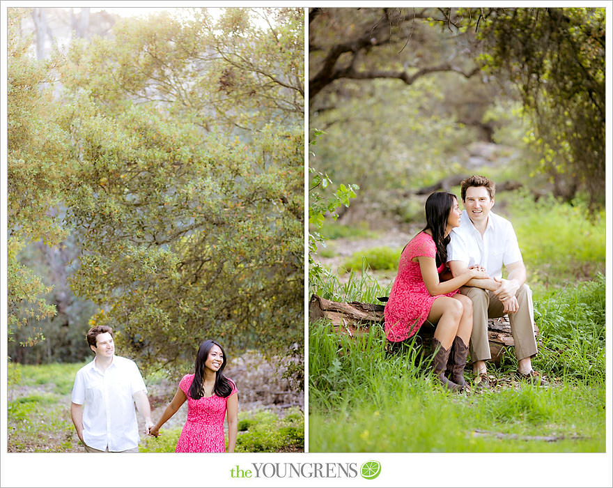 Del Dios Community Park engagement session, Del Dios engagement, Escondido engagement, meadow engagement, forest engagement, San Diego engagement, North County engagement, North County San Diego engagement