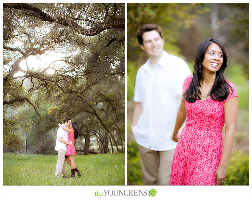 Del Dios Community Park engagement session, Del Dios engagement, Escondido engagement, meadow engagement, forest engagement, San Diego engagement, North County engagement, North County San Diego engagement