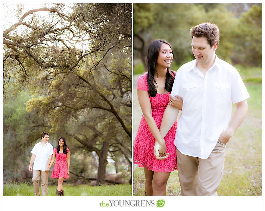 Del Dios Community Park engagement session, Del Dios engagement, Escondido engagement, meadow engagement, forest engagement, San Diego engagement, North County engagement, North County San Diego engagement