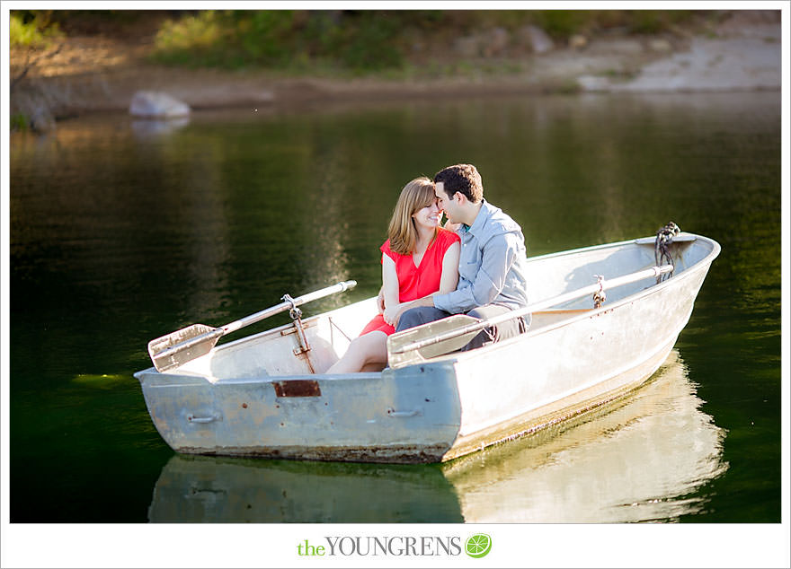 rowboat engagement, Dixon Lake engagement, Escondido engagement, lake engagement, pond engagement, boat engagement, pink engagement, lace engagement, meadow engagement, nature engagement