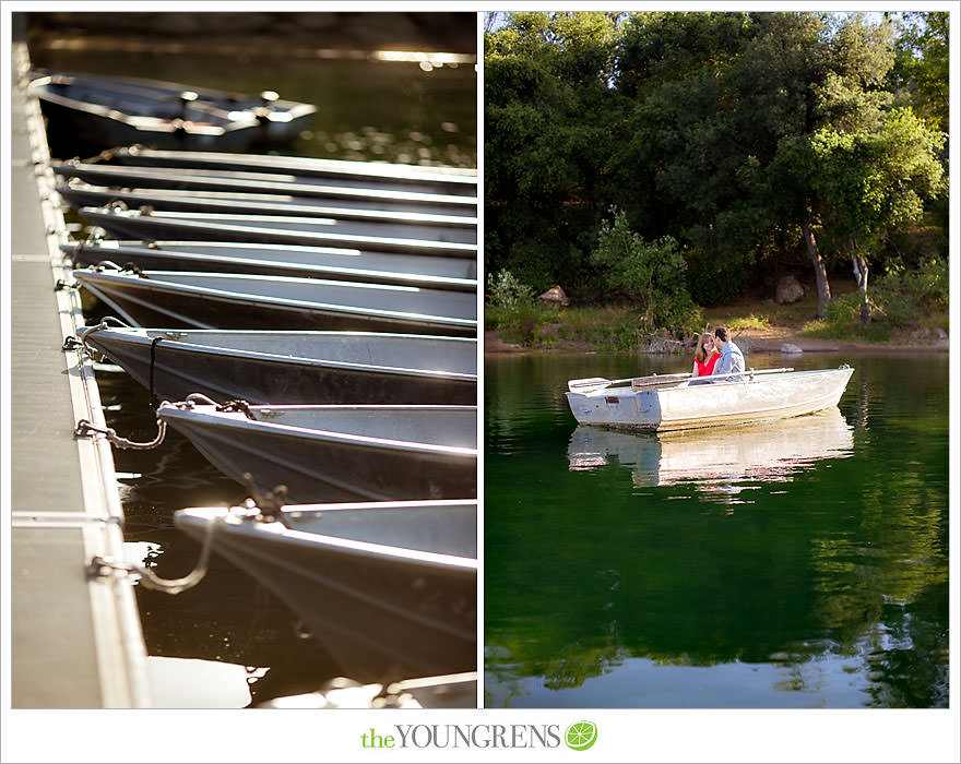 rowboat engagement, Dixon Lake engagement, Escondido engagement, lake engagement, pond engagement, boat engagement, pink engagement, lace engagement, meadow engagement, nature engagement