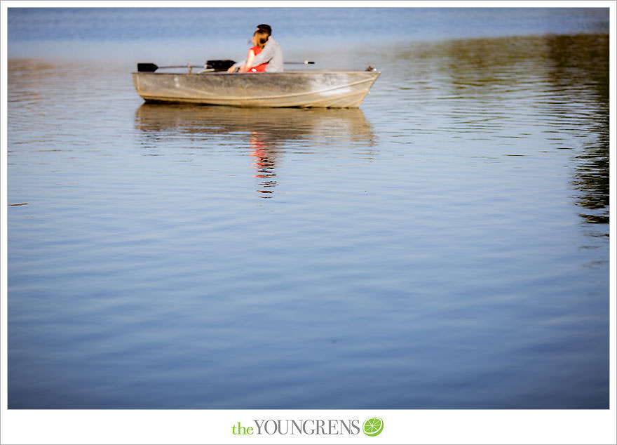 rowboat engagement, Dixon Lake engagement, Escondido engagement, lake engagement, pond engagement, boat engagement, pink engagement, lace engagement, meadow engagement, nature engagement