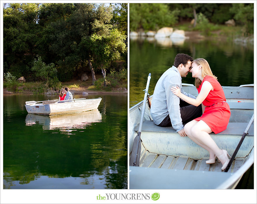 rowboat engagement, Dixon Lake engagement, Escondido engagement, lake engagement, pond engagement, boat engagement, pink engagement, lace engagement, meadow engagement, nature engagement