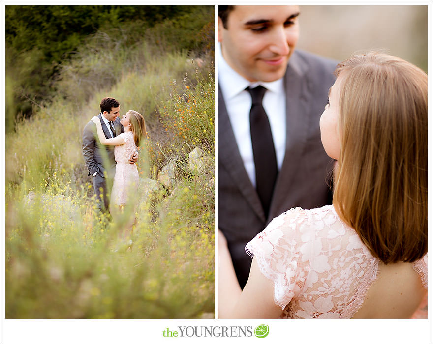 rowboat engagement, Dixon Lake engagement, Escondido engagement, lake engagement, pond engagement, boat engagement, pink engagement, lace engagement, meadow engagement, nature engagement