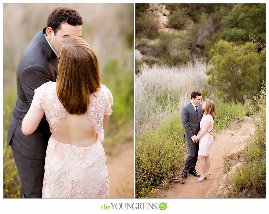 rowboat engagement, Dixon Lake engagement, Escondido engagement, lake engagement, pond engagement, boat engagement, pink engagement, lace engagement, meadow engagement, nature engagement