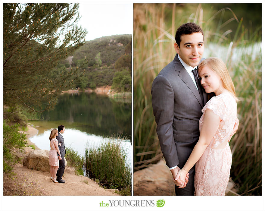 rowboat engagement, Dixon Lake engagement, Escondido engagement, lake engagement, pond engagement, boat engagement, pink engagement, lace engagement, meadow engagement, nature engagement