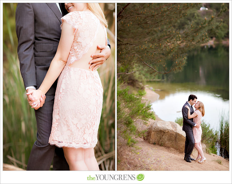 rowboat engagement, Dixon Lake engagement, Escondido engagement, lake engagement, pond engagement, boat engagement, pink engagement, lace engagement, meadow engagement, nature engagement