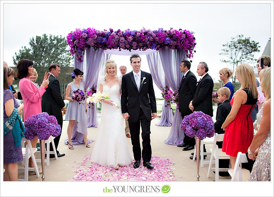 LAuberge Del Mar wedding, Del Mar wedding, seaside wedding, purple wedding, San Diego wedding, coastal wedding, hotel wedding, orchid wedding, Karen Tran wedding, Wayne Foster wedding, glamorous wedding, ocean view wedding, Pacific Terrace wedding