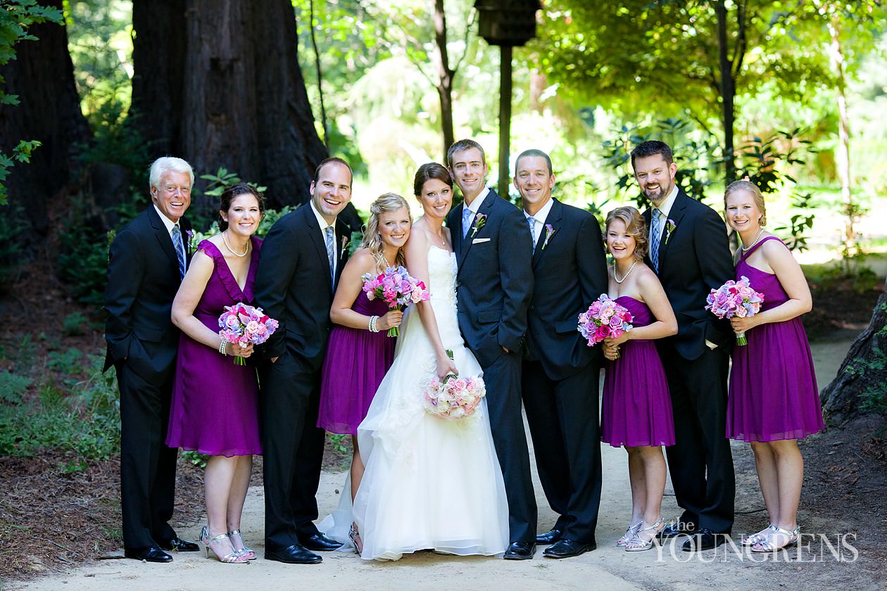 Nestldown Wedding, Santa Cruz Wedding, Los Gatos Wedding, moutain wedding, Northern California mountain wedding, Northern California wedding, purple wedding, purple bridesmaid dresses, purple wedding flowers, purple Nestldown wedding, redwoods wedding, wedding in a redwood grove, forest wedding, mountain estate wedding, Bay Area wedding, Santa Cruz mountain wedding, wedding in the Santa Cruz Mountains