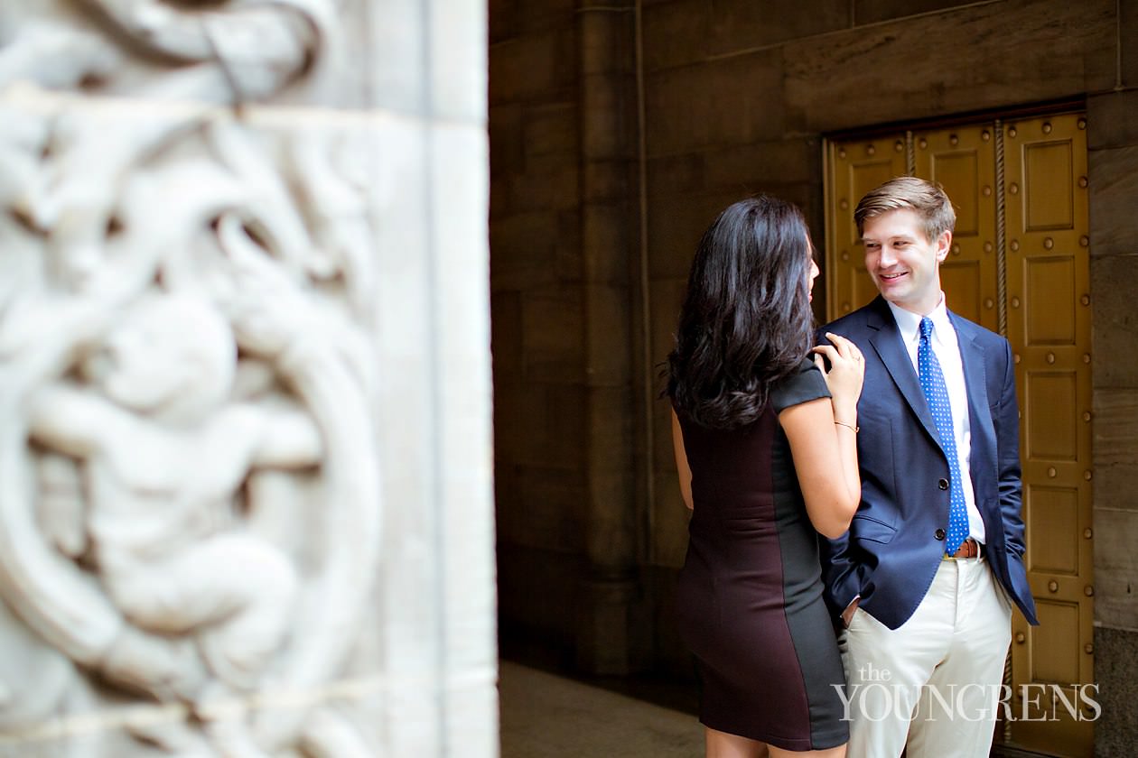 Grand Central Engagement Session, Photography by The Youngrens new york engagement, grand central station engagement session, manhattan engagement session, new york couple, new york photography, east coast photography, rainy day engagement session, train engagement session, iconic new york engagement session